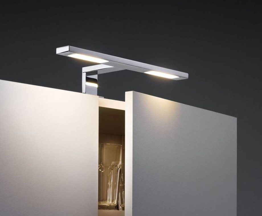 SAILUN® 18W LED Spiegelleuchte Modern Transparent Kristall Wandleuchte Kaltweiß Badlampe für Badezimmer Wandleuchter Washroom Ankleidezimmer Wandleuchte 