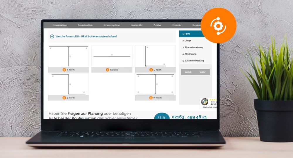 Licht Schienensystem online Konfigurator Licht Schienensystem online Konfigurator