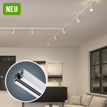 URail signalweiß Schienensystem für die Decke