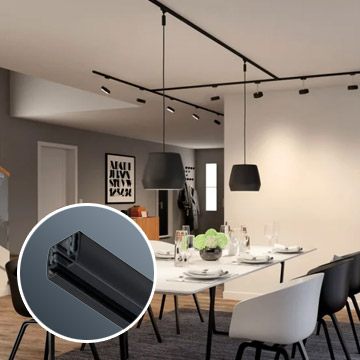 URail schwarz matt Schienensystem