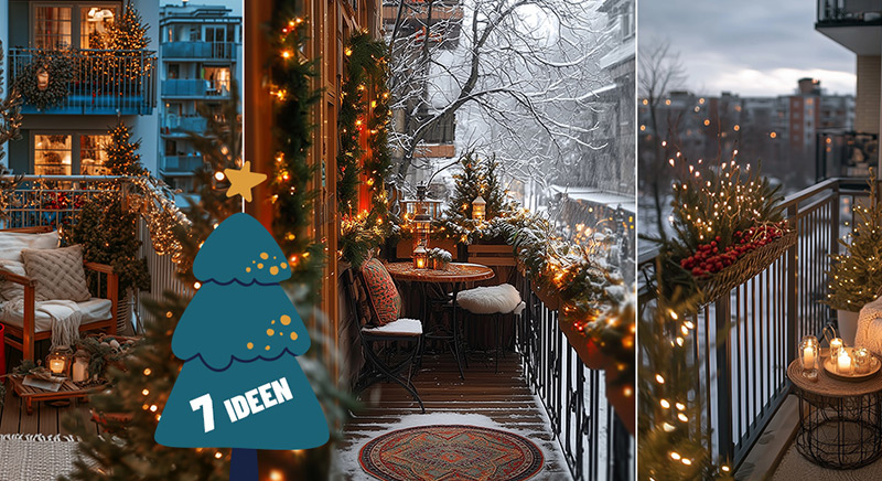 Ideen für eine weihnachtliche Balkon-Beleuchtung