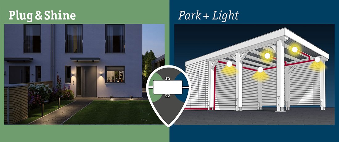 Paulmann Park + Light ist kompatibel mit dem Plug & Shine Gartenbeleuchtungssystem