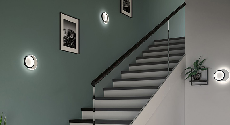 Moderne Wandleuchten für das Treppenhaus
