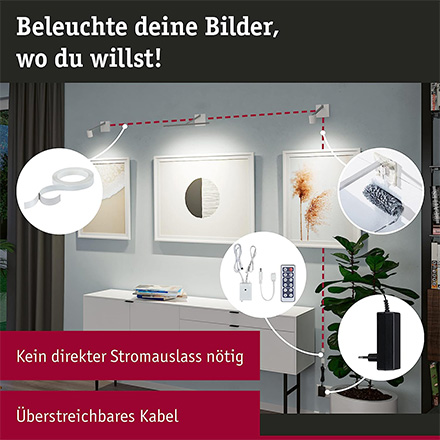 Bildbeleuchtung für Wände ohne Stromauslass Lampen1a