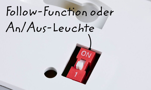 LED Wandeinbauleuchte mit Funk-Übertragung