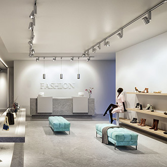 Schienensystem ProRail3 zur Beleuchtung von Ladenflächen und Verkaufsräumen