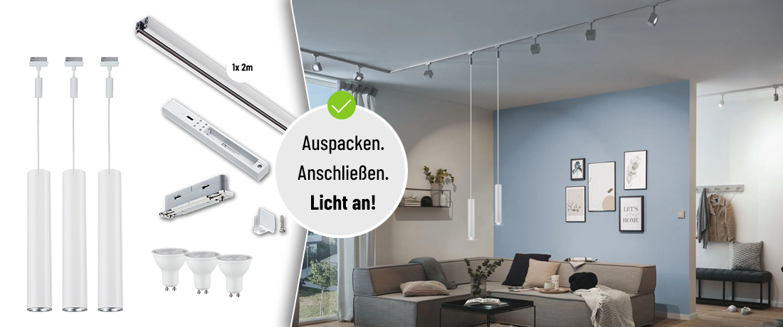 Schienensysteme mit LED im praktischen Komplettset kaufen