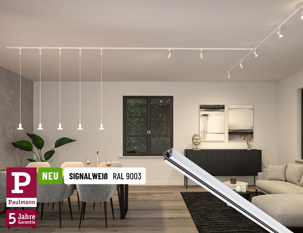 Schienensystem URail signalweiß RAL 9003