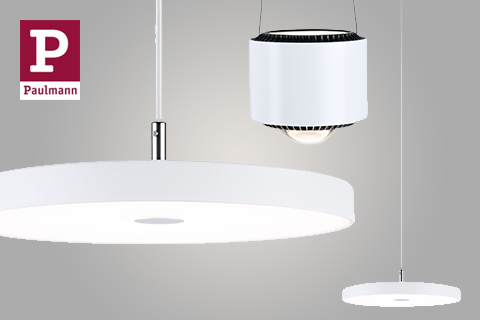 Signalweiße Pendelleuchten für Paulmann URail Licht-Schienensystem