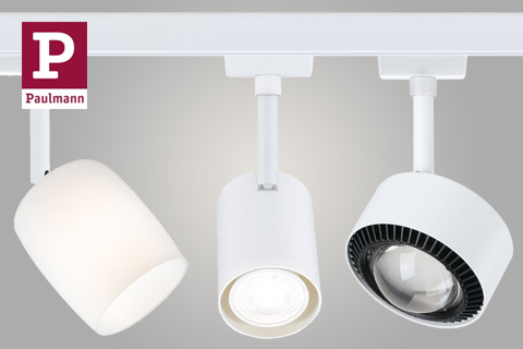 LED Schienenspots und Strahler für URail Schienensystem in Signalweiß